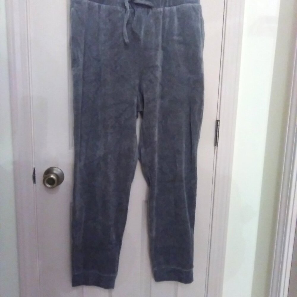 Talbots Loungewear Pull-On/Drawstring Velour Pants - Picture 2 of 6